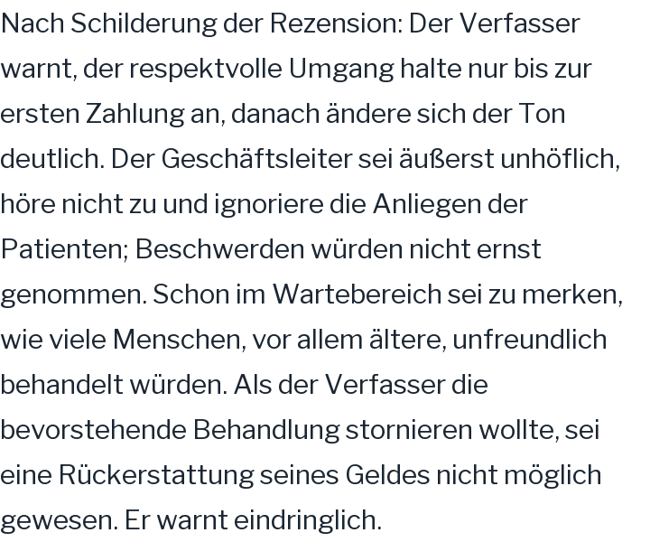 Google-Rezension, 1 von 5 Sternen