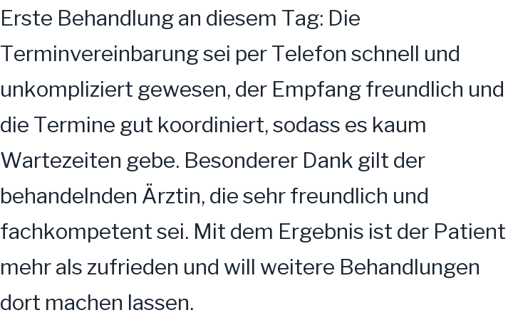 Google-Rezension, 5 von 5 Sternen